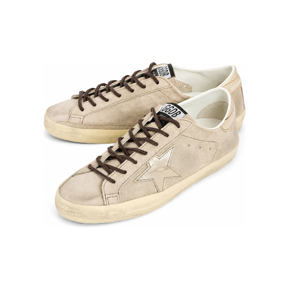 GOLDEN GOOSE Beige Platinum Leather Sneakers Men