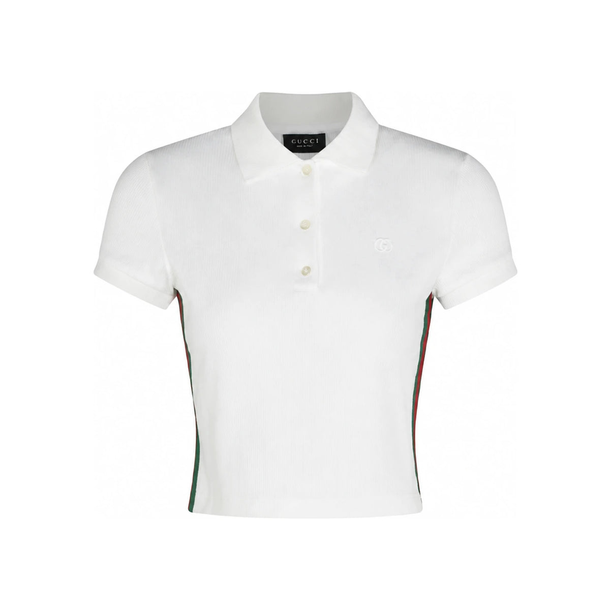 GUCCI Black Cotton Short Sleeve Polo Shirt