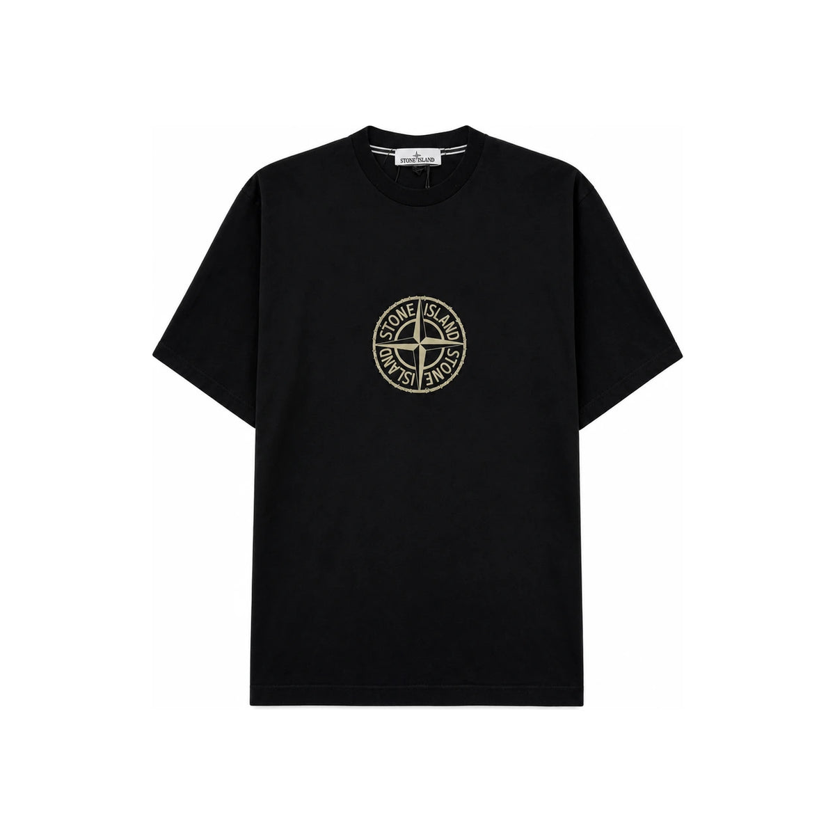 STONE ISLAND Circular Logo Short Sleeve T-Shirt Black Men 2100001 V0029