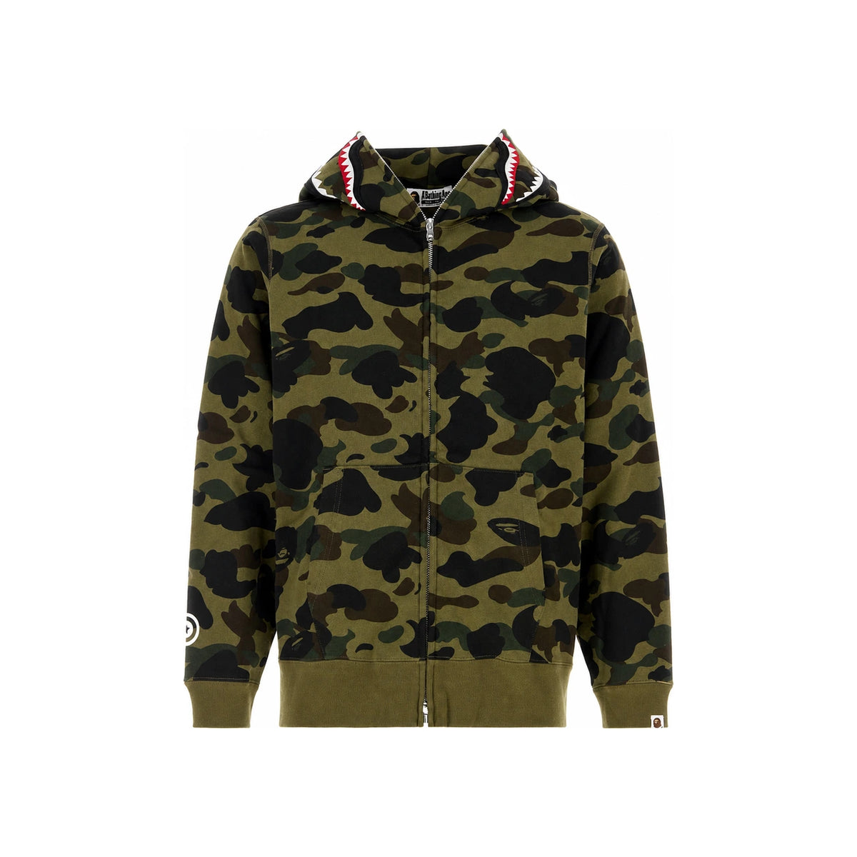BAPE Green 1st Camo Shark Hoodie Zip Jacket