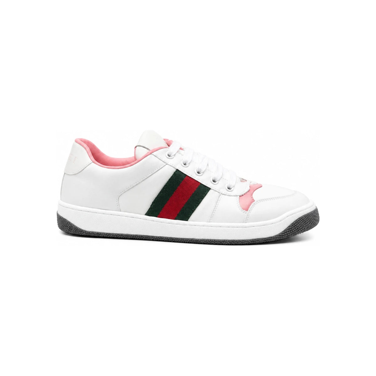 GUCCI White Leather Low-Top Sneakers