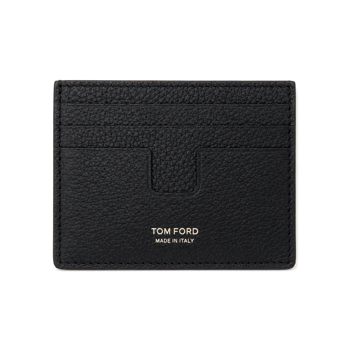 TOM FORD Grain Leather Men's Card Holder Wallet NAA
