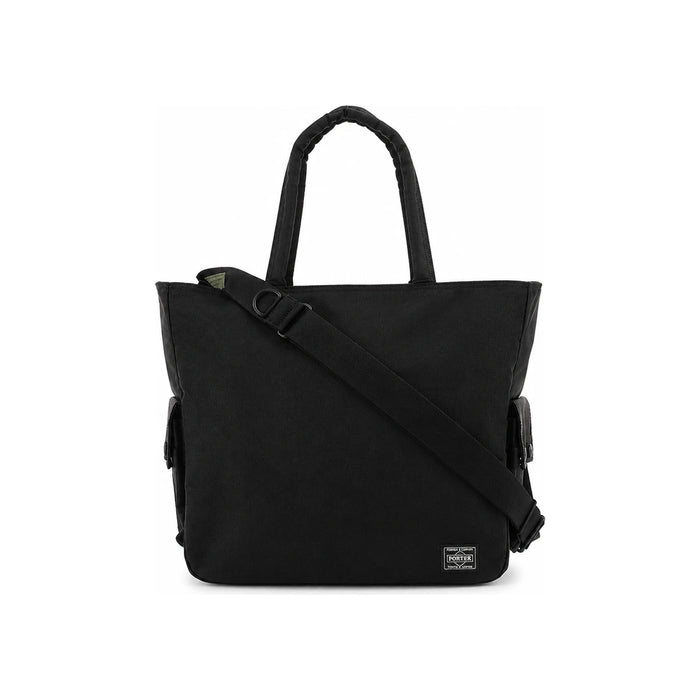 PORTER Unisex Unit 2-Way Tote Bag Black