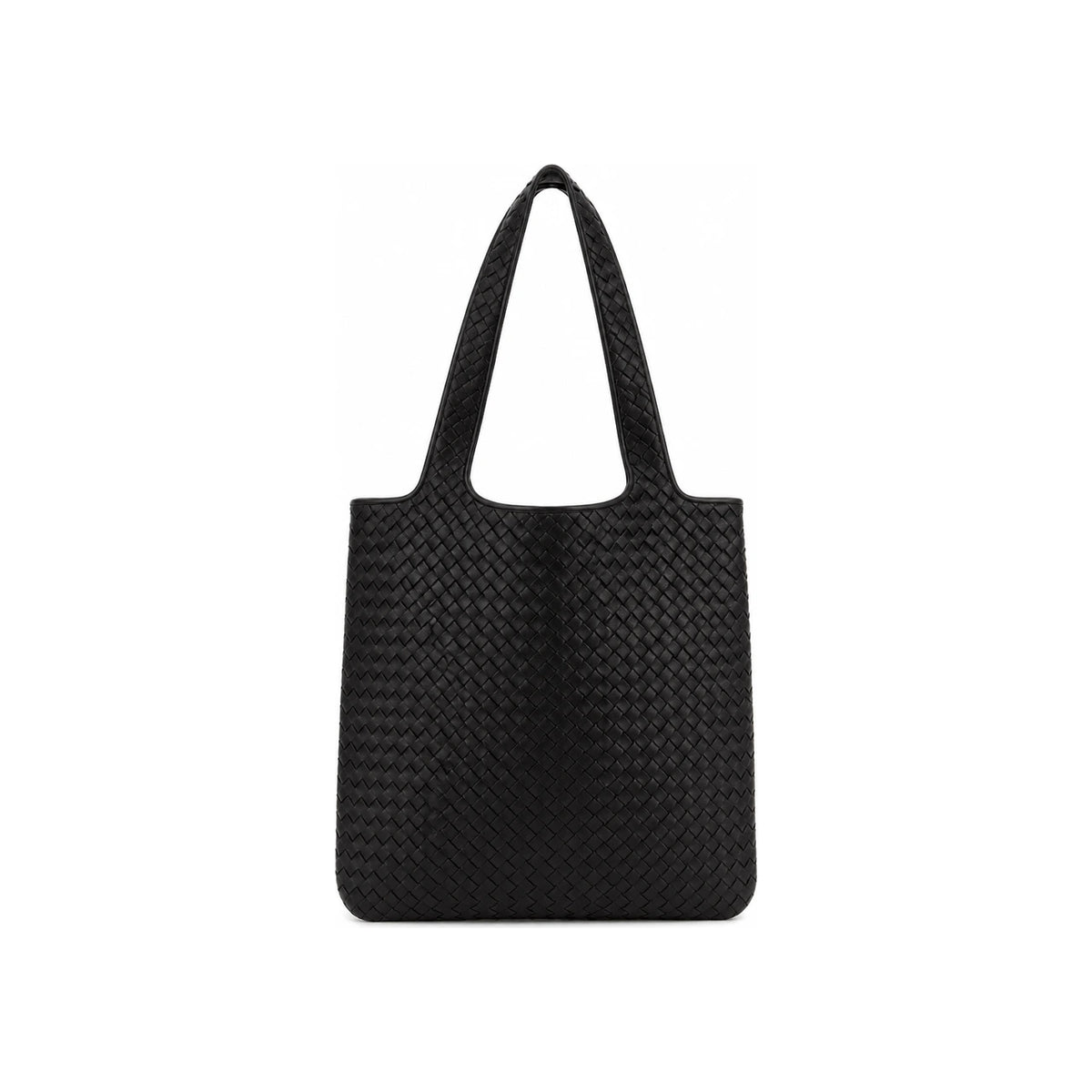 Bottega Veneta Black Leather Shoulder Tote Bag