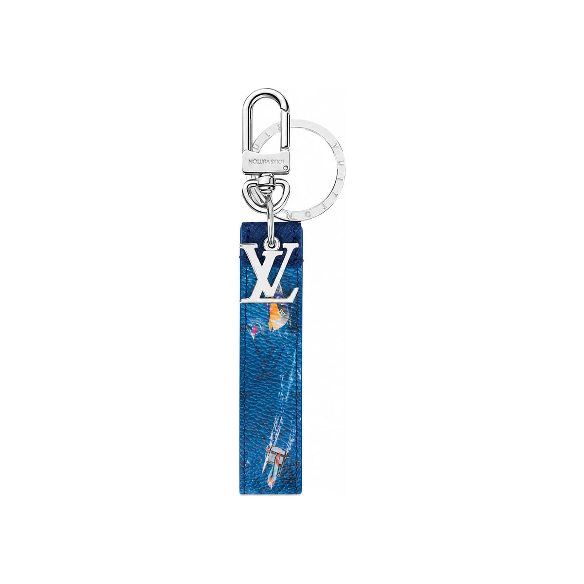 Louis Vuitton Blue LV Dragonne Sport Key Holder Bag Charm M04172