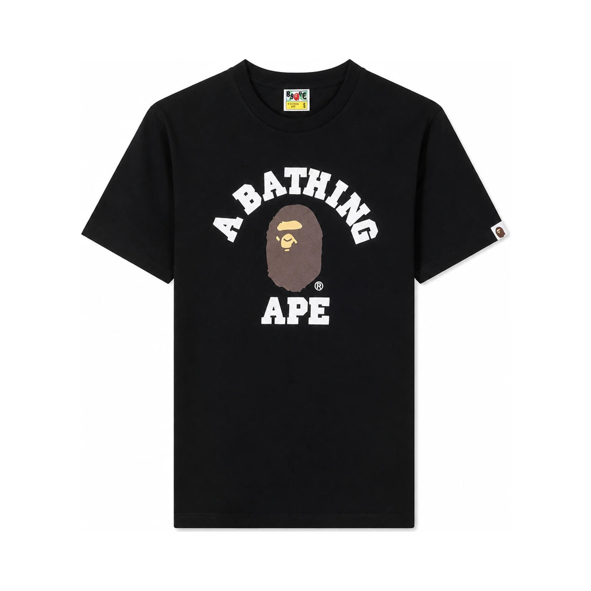 BAPE College Logo Short Sleeve T-Shirt Black Unisex