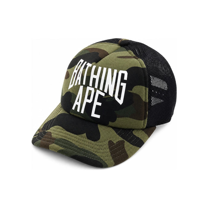 BAPE Men’s First Camo Mesh Cap Green 001 CPM301 003MGRN