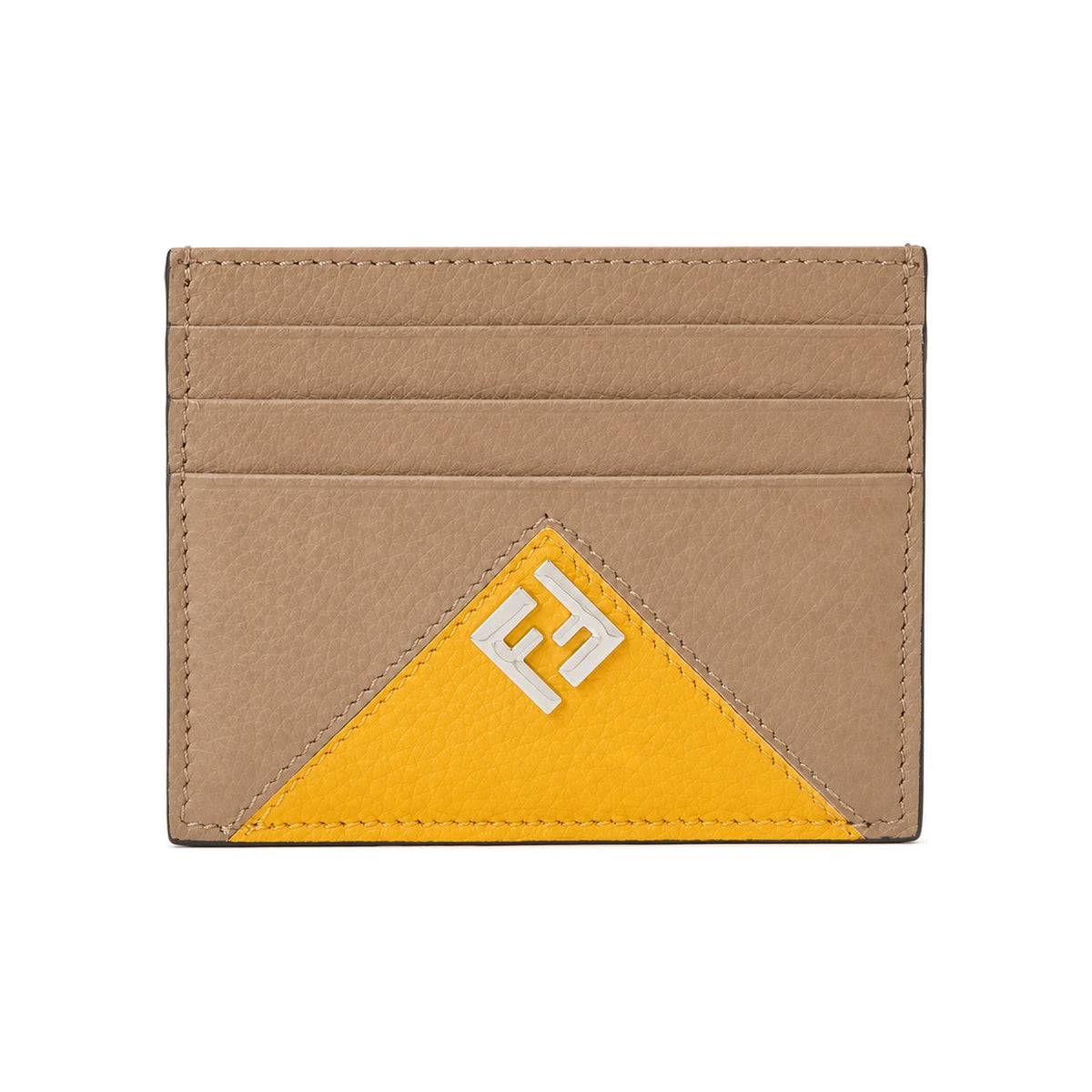 FENDI Leather Card Holder for Men Black Brown