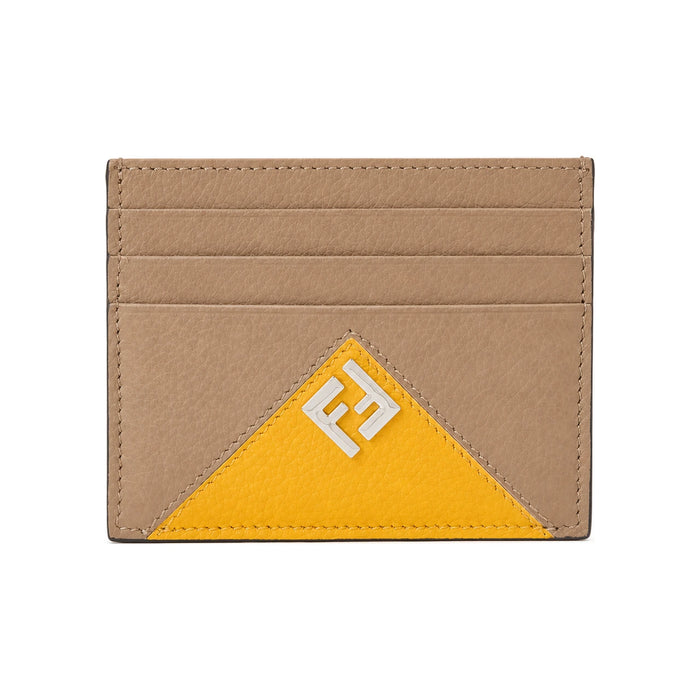 FENDI Leather Card Holder for Men Black Brown