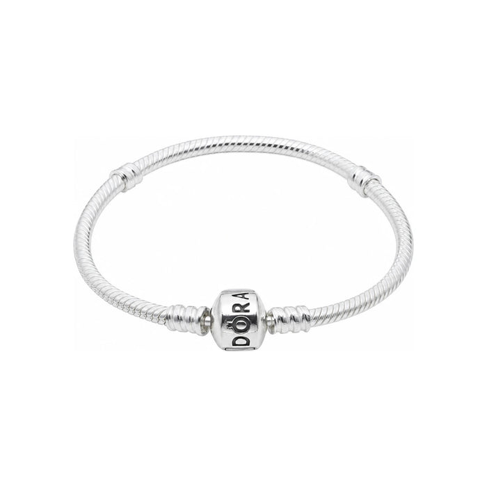 PANDORA Moments Clasp Snake Chain Silver Women’s Bracelet 594593 C00