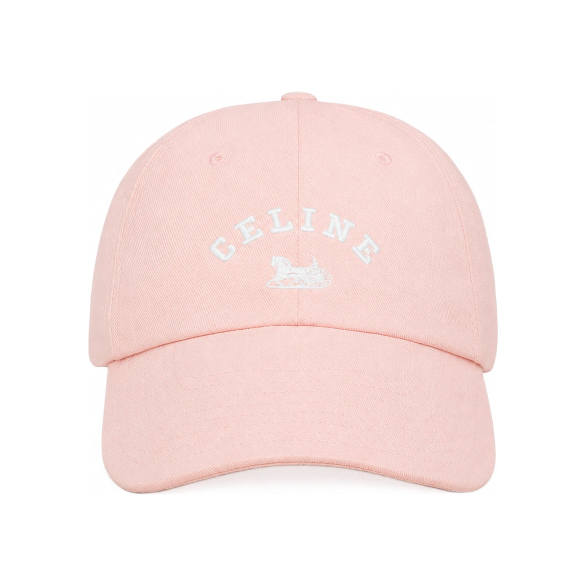 CELINE Rithlelieu Pale Pink Cotton Twill Cap AA0IE2U74 PPNK