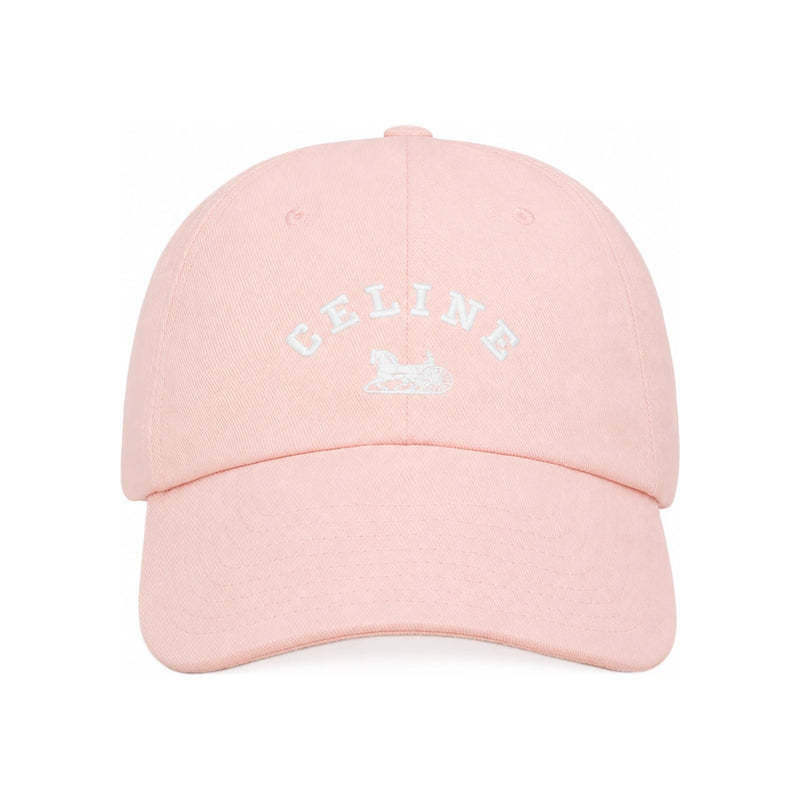 CELINE Rithlelieu Pale Pink Cotton Twill Cap AA0IE2U74 PPNK