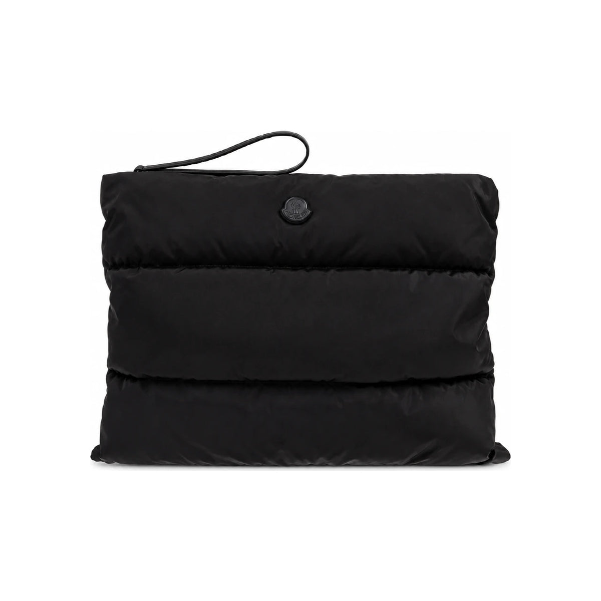 Moncler Black Leather Clutch Bag