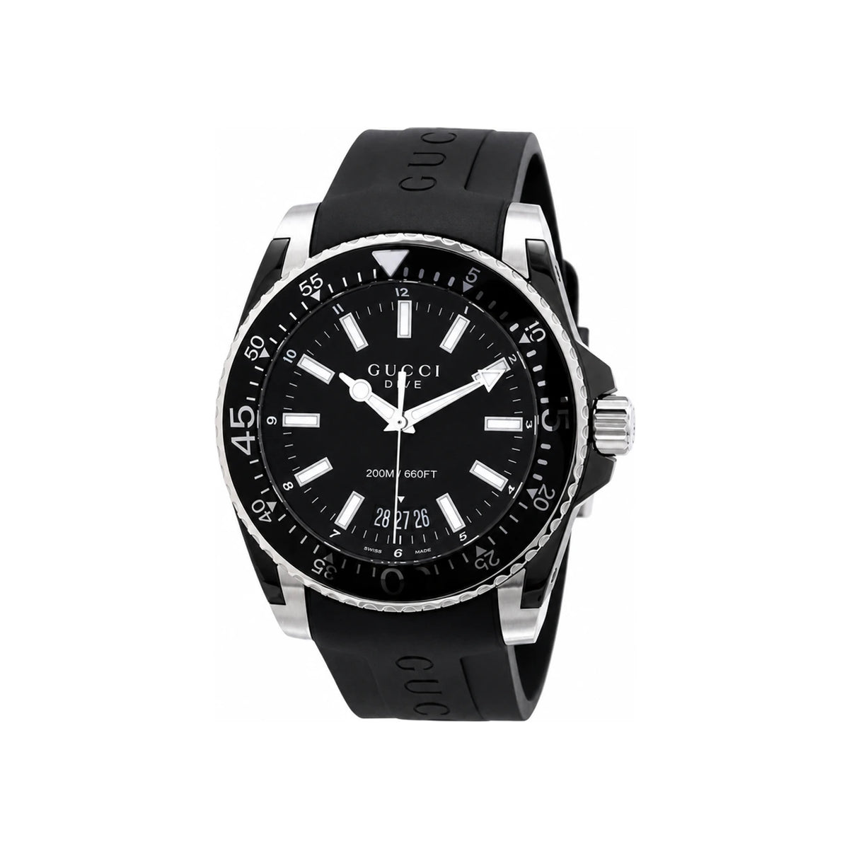 GUCCI Dive Fiorito Men’s Urethane Watch YA136204B