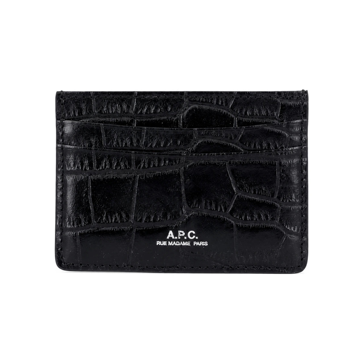 A.P.C. Men's Leather Card Holder Wallet PXBLJ H63028 LZZ BLACK