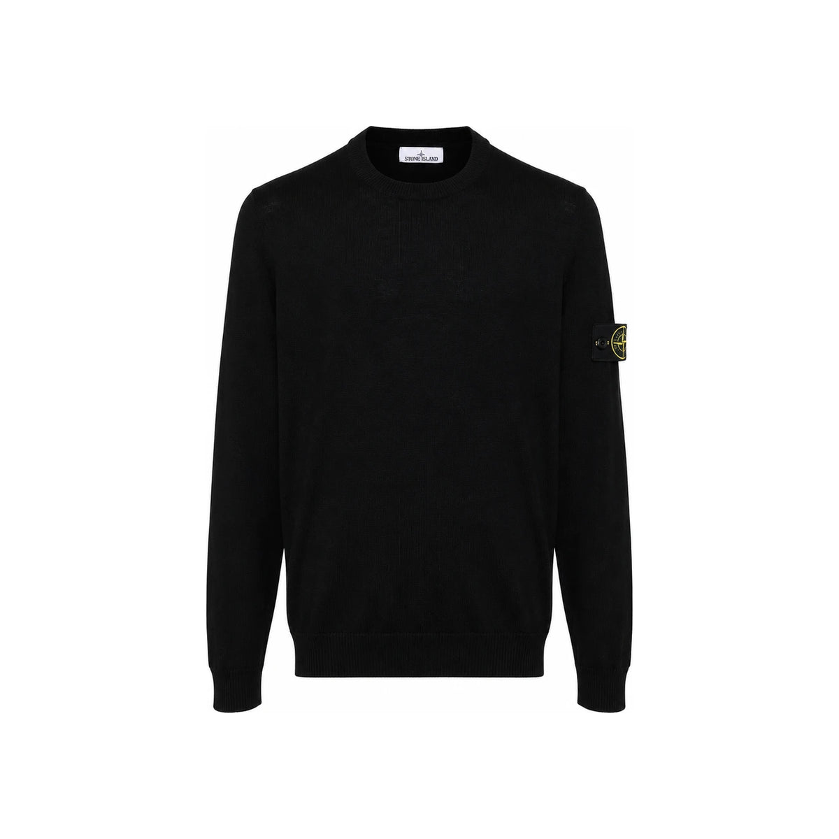 STONE ISLAND Black Lightweight RWS Pure Wool Crewneck Sweater