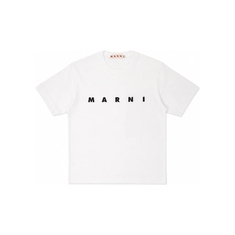 Marni Kids Women Logo Print Short Sleeve T-Shirt White
