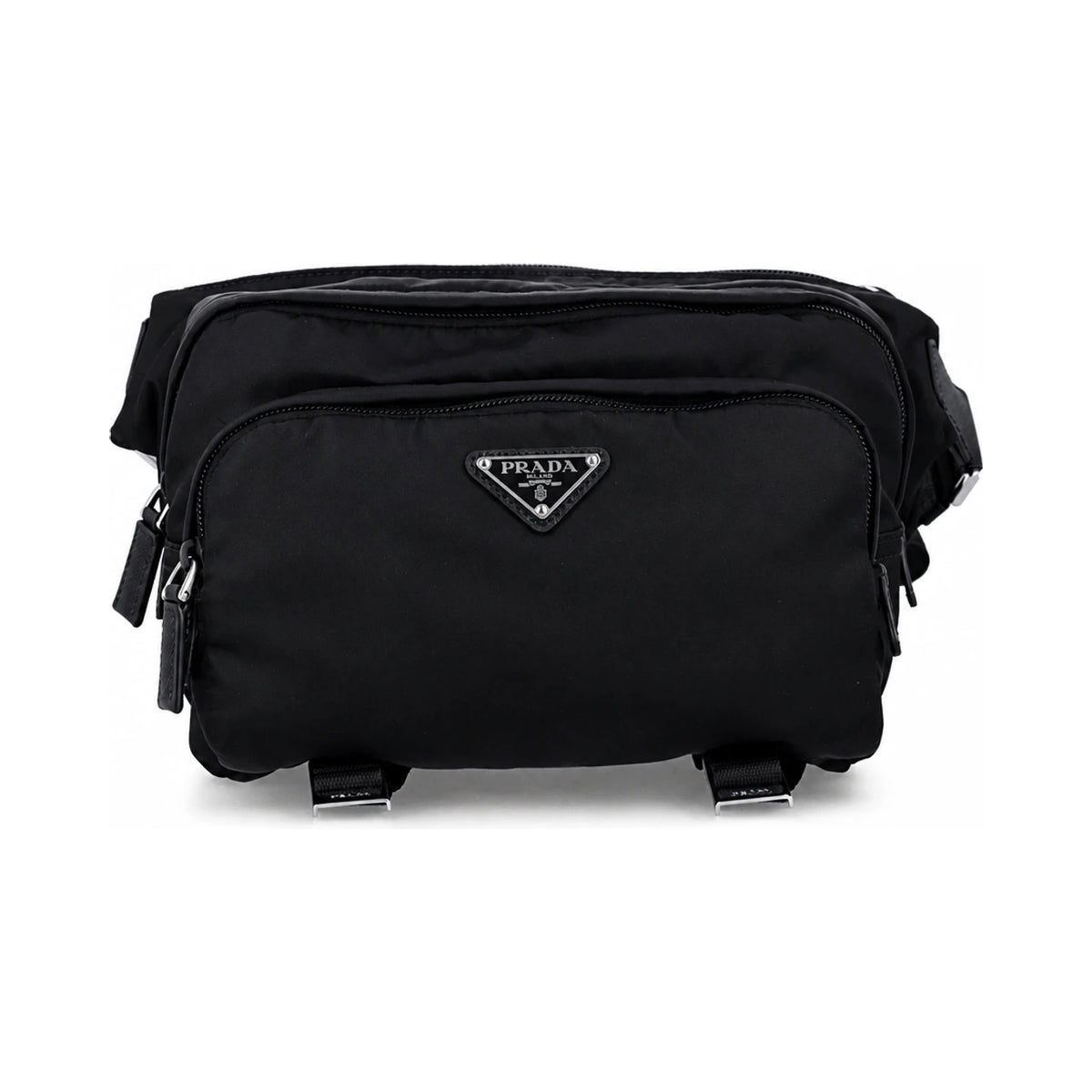PRADA Re-Nylon and Leather Shoulder Bag