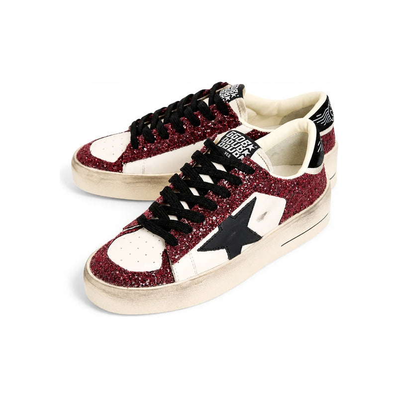 GOLDEN GOOSE Star Low-Top Leather Sneakers for Women White/Navy