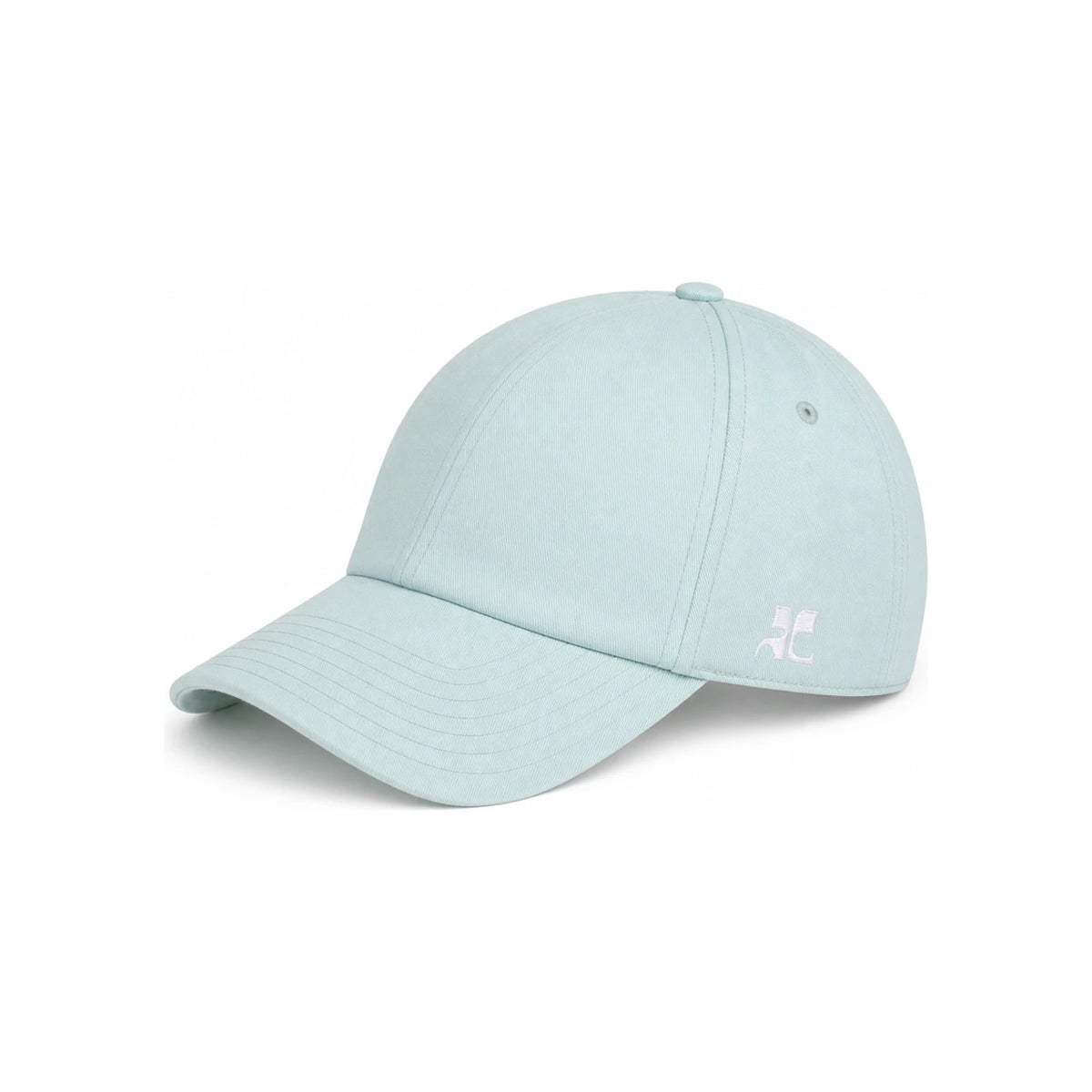 courreges Turquoise Cotton Signature Logo Baseball Cap W2AAX23221