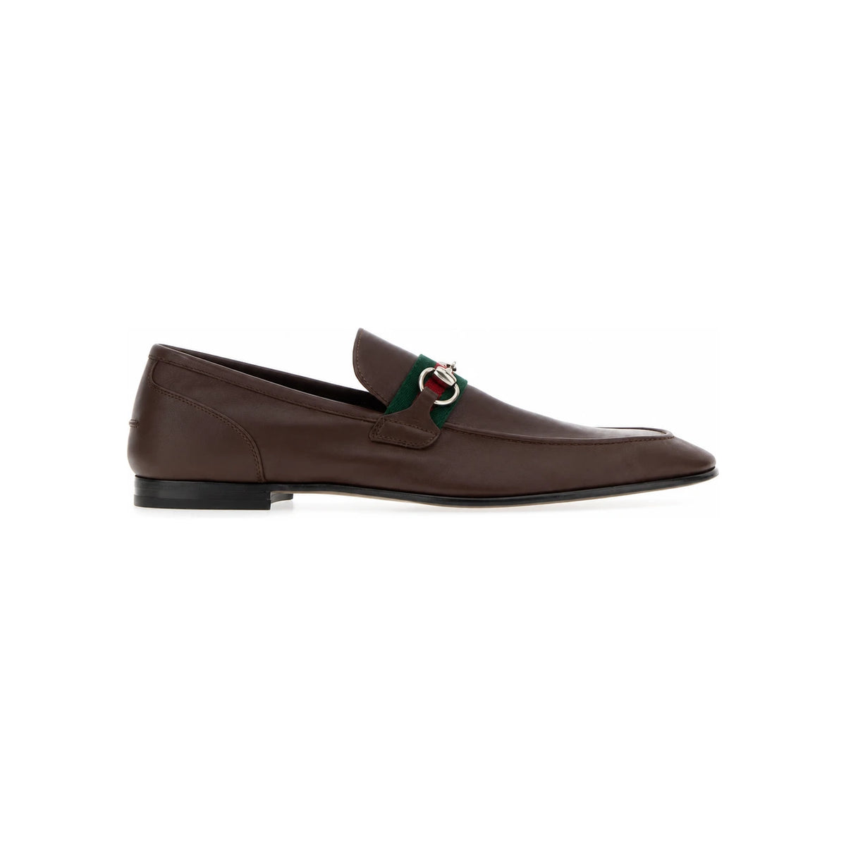 GUCCI Brown Leather Loafer Shoes for Men
