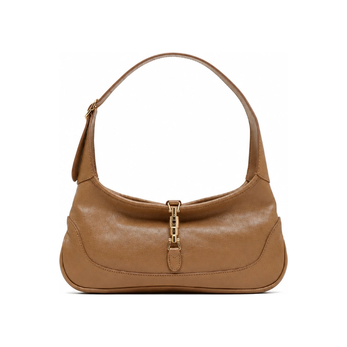GUCCI Jackie Medium Shoulder Bag Brown Leather