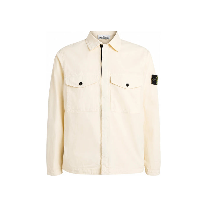STONE ISLAND Ivory Cotton Blend Casual Jacket for Men L2S151200003 S0A10 V0093