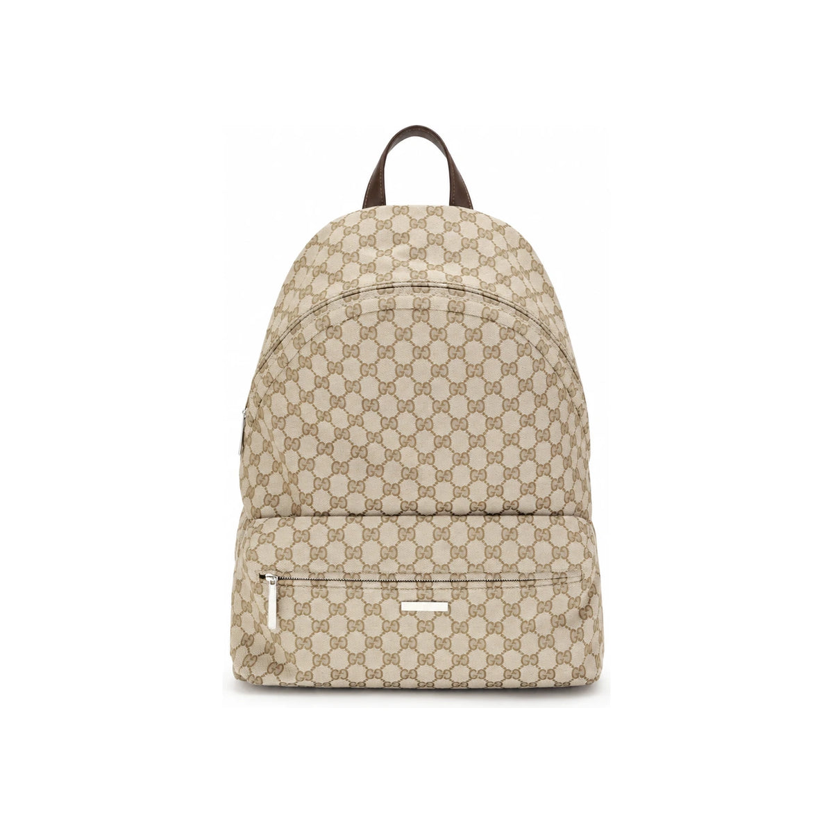 GUCCI Black Nylon Leather Trim Backpack