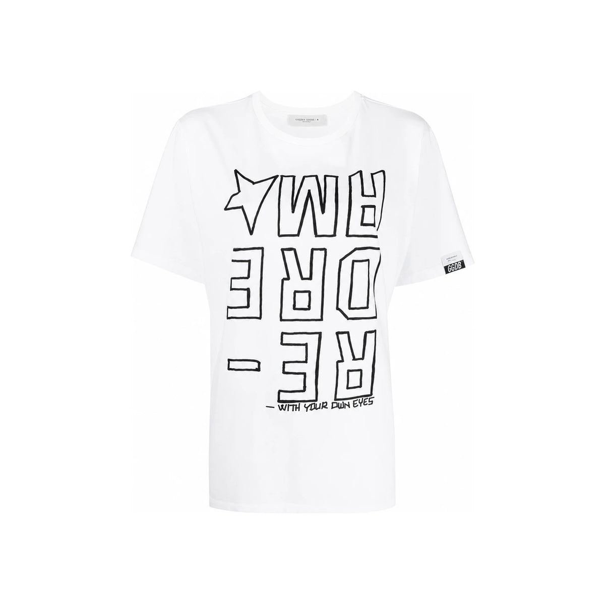 GOLDEN GOOSE Magic Logo Print T-Shirt White Women’s