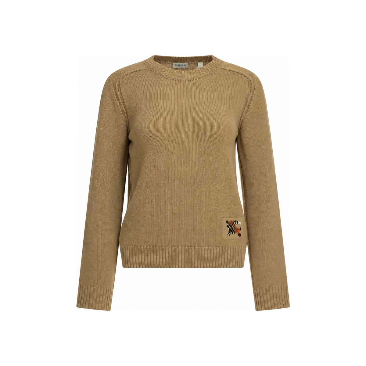 BURBERRY Wool Round Neck Knit Sweater for Women