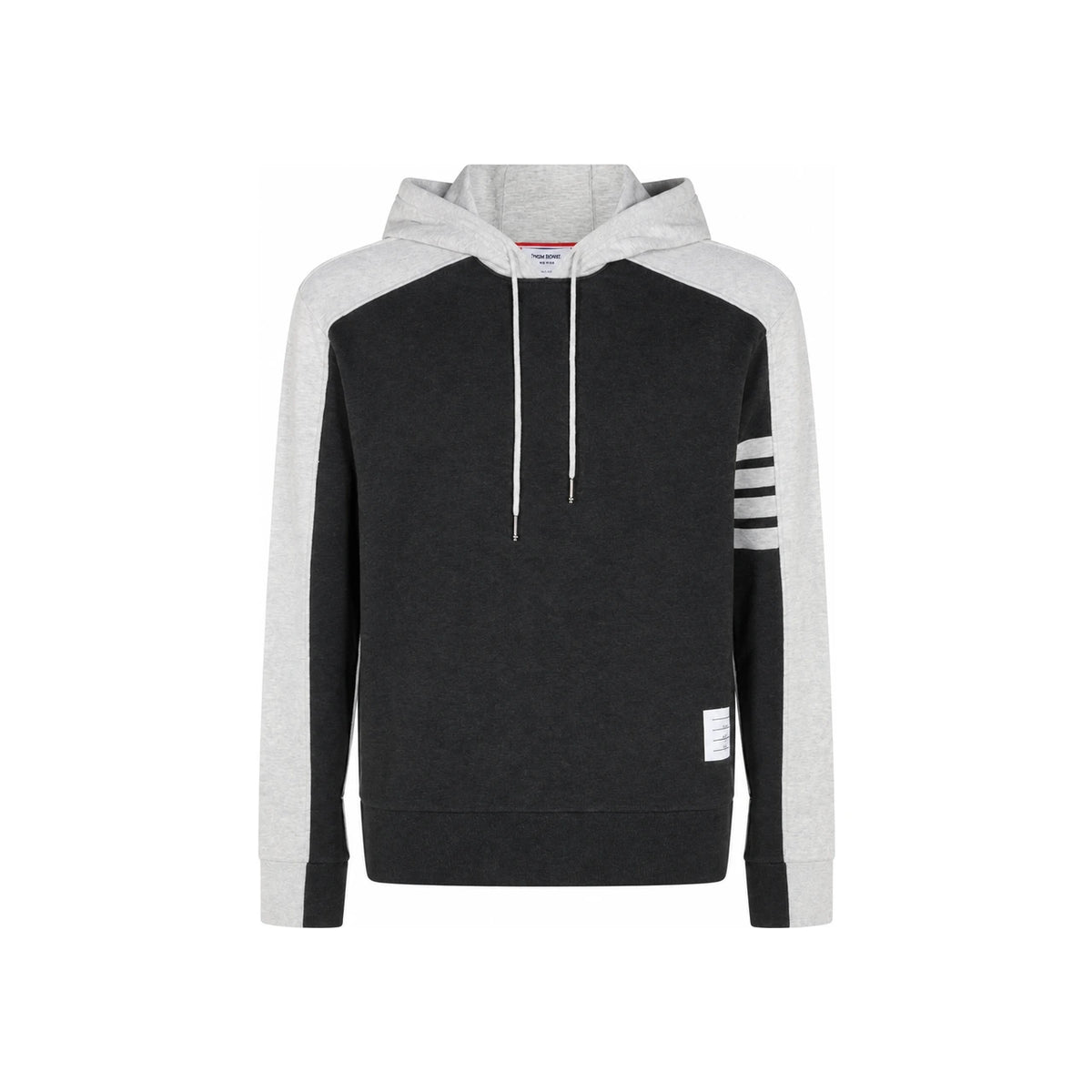 THOM BROWNE Gray Hooded Sweatshirt for Men