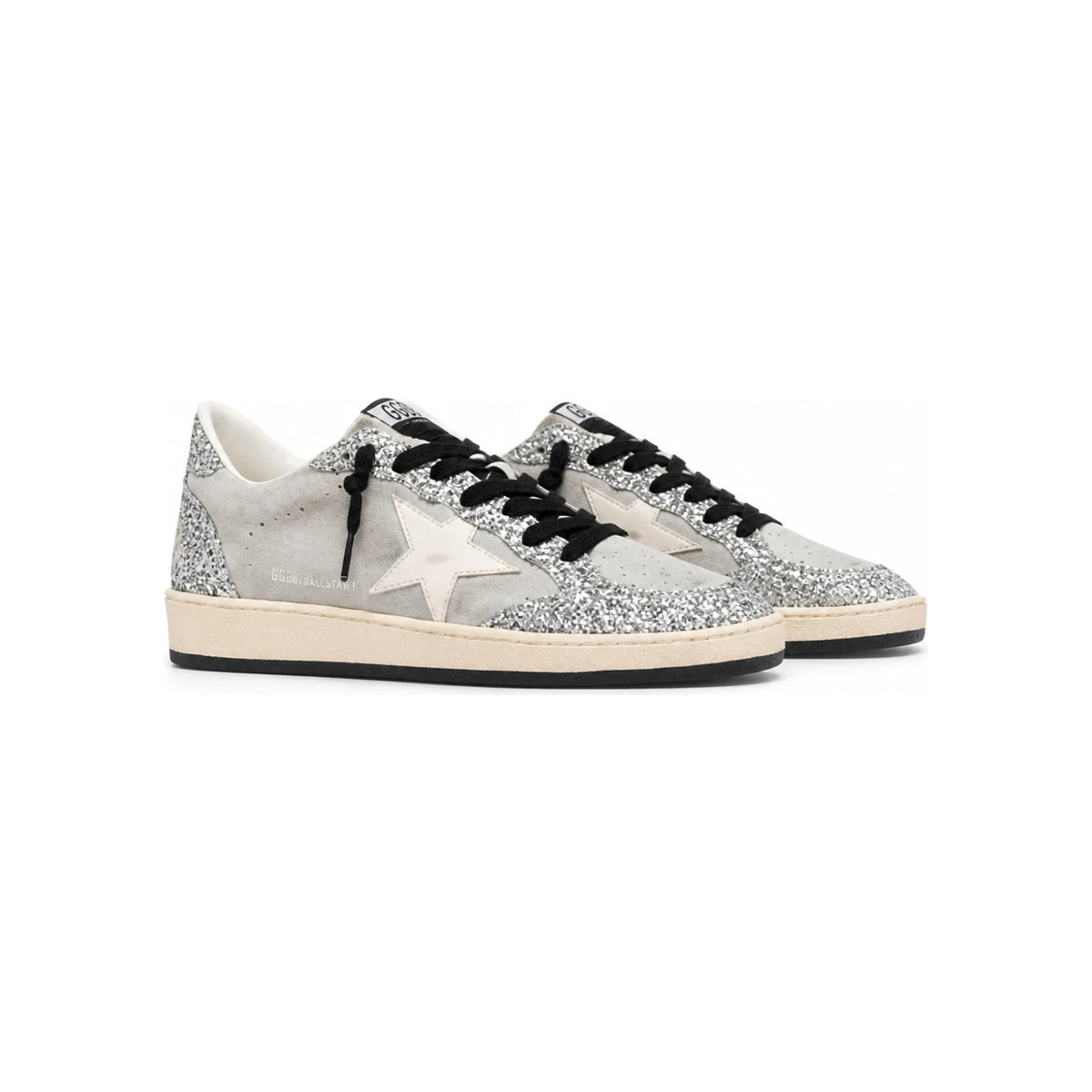 GOLDEN GOOSE Ball Star Low-Top Sneakers White Red Leather