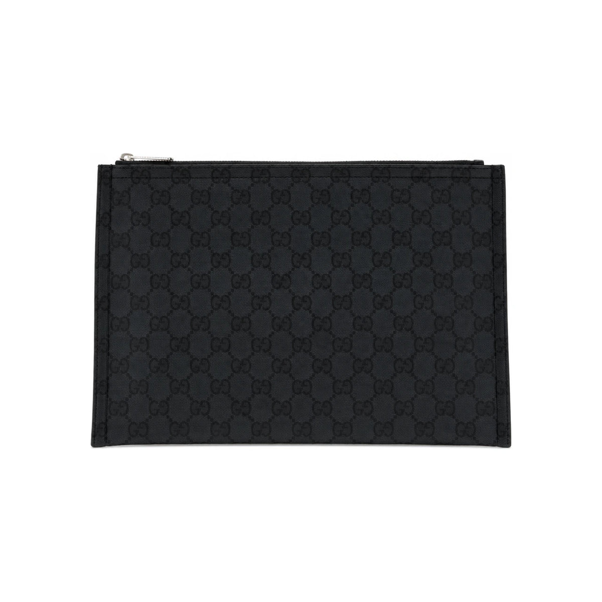 GUCCI Essence Classic Medium Men’s Clutch Bag Black Leather