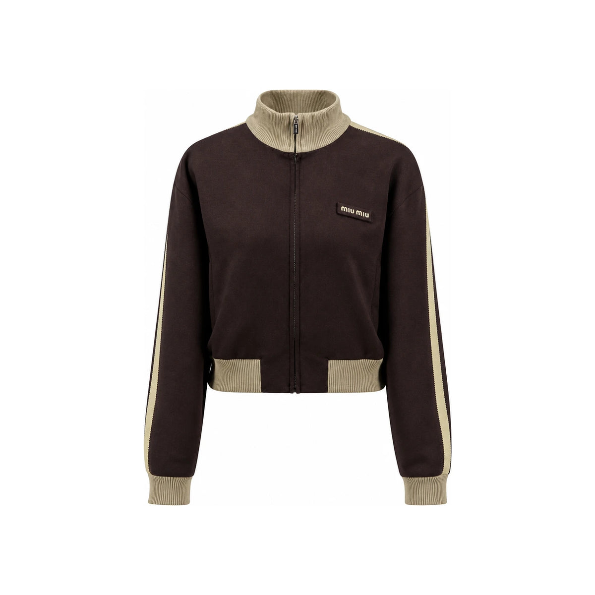 Miu Miu Wool Blend Tailored Jacket Beige