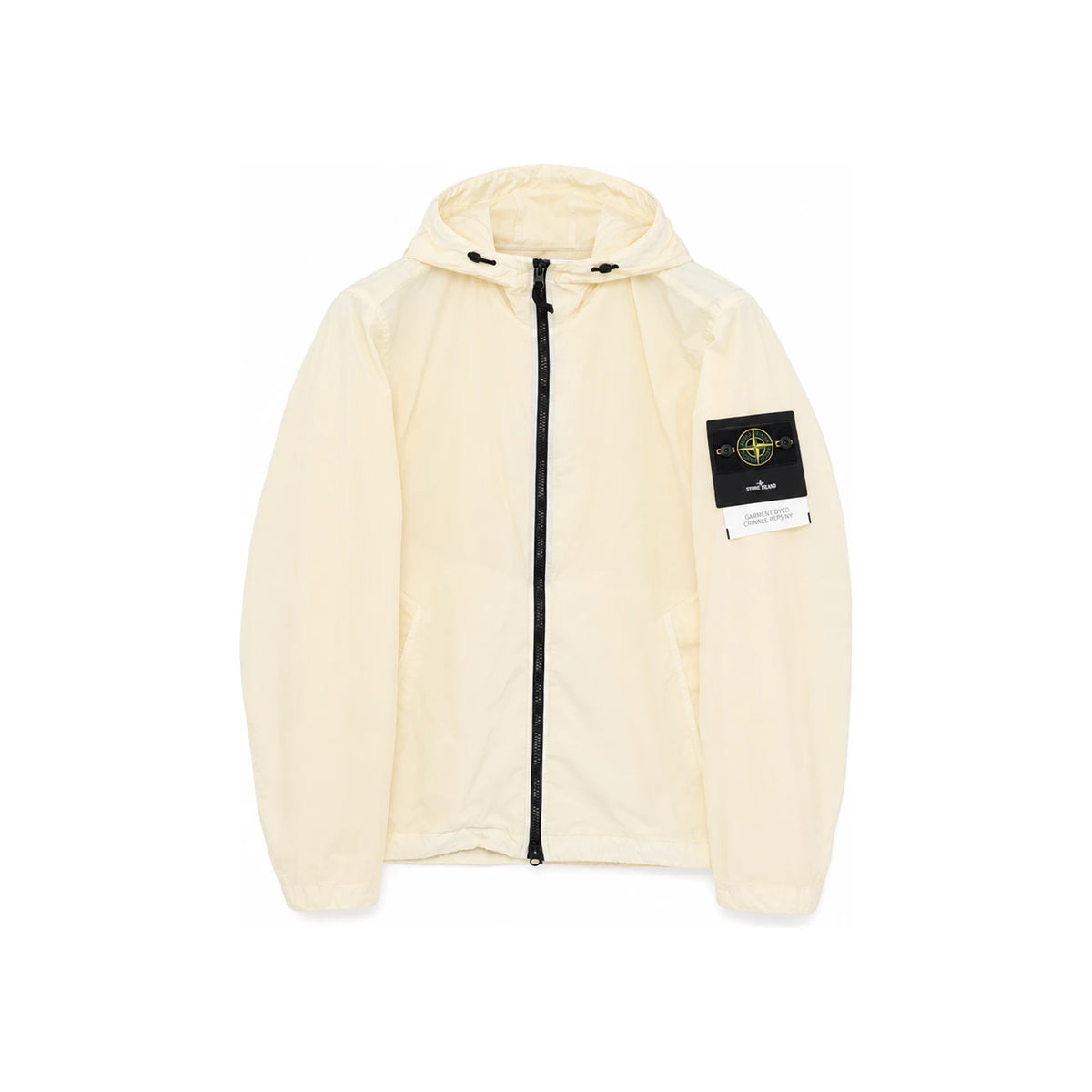 STONE ISLAND Nylon Hooded Jacket with Woven Patch Logo, Garment-Dyed