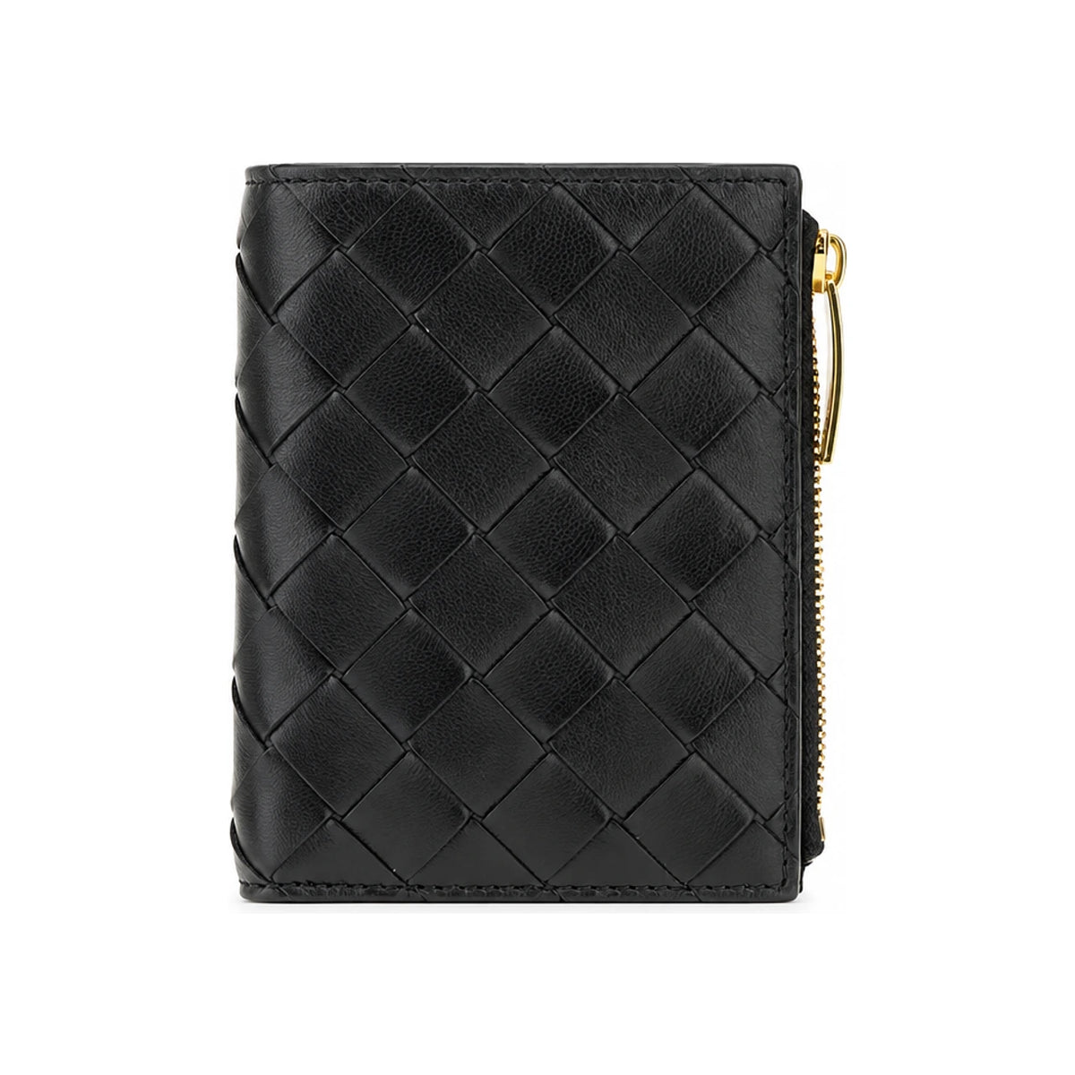 Bottega Veneta Intrecciato Leather Medium Wallet Black