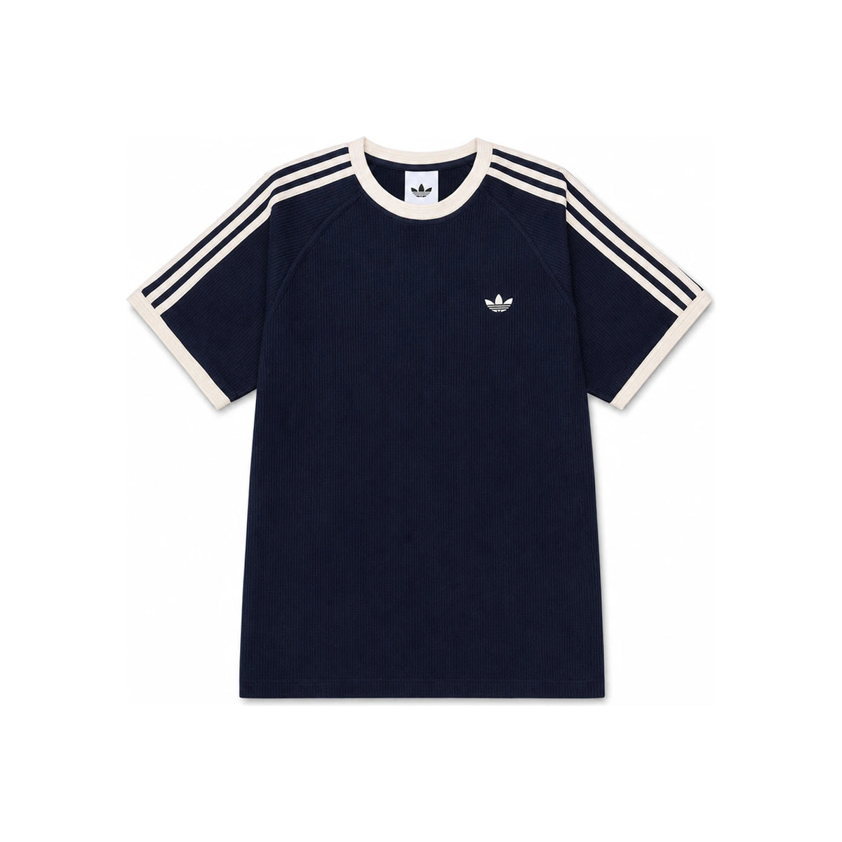 Adidas Waffle 3-Stripes Short Sleeve T-Shirt Navy Unisex KW7443