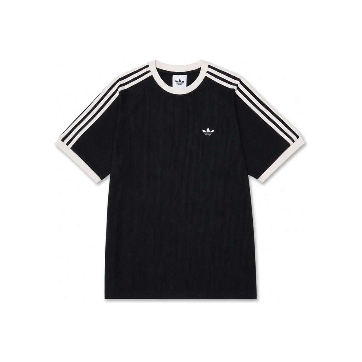 Adidas Waffle 3-Stripes Short Sleeve T-Shirt Black Unisex KW7444