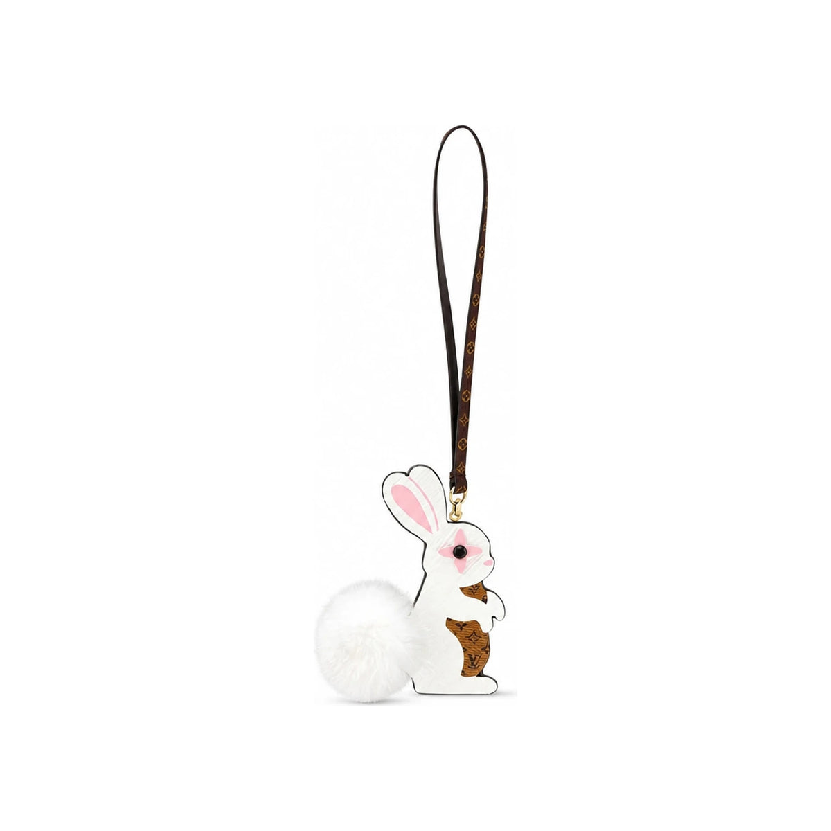 Louis Vuitton Rabbit LV Furry Friend Bag Charm White M03217