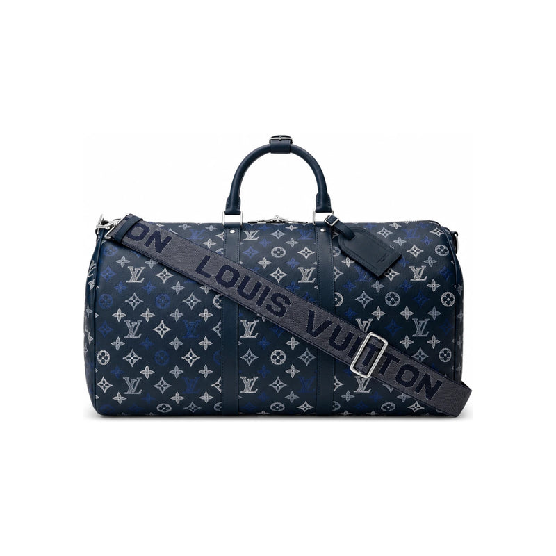 Louis Vuitton Keepall Bandouliere 50 Navy Blue Tote Bag M28836