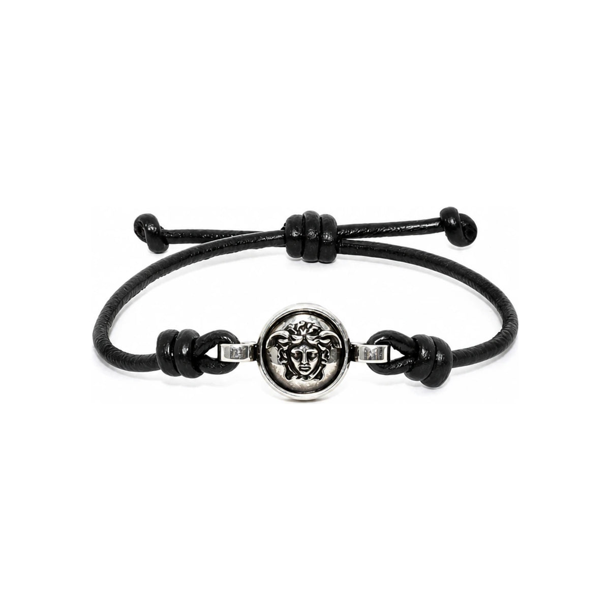 Versace Medusa Leather Strap Bracelet 1024482 1A00637 1B55K