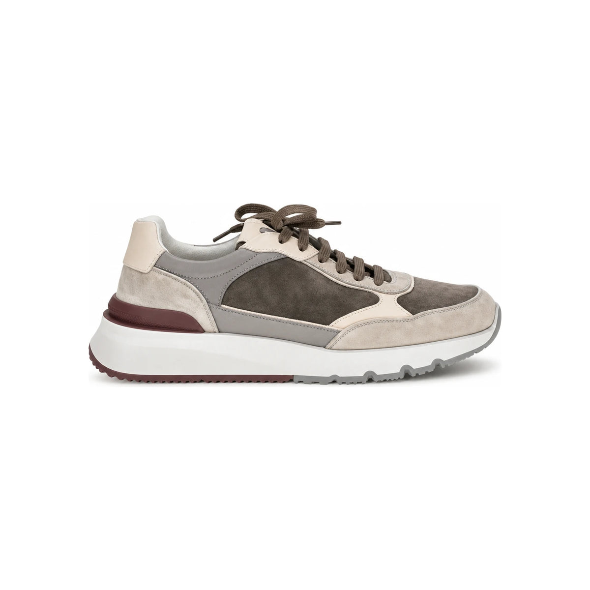 Brunello Cucinelli Nubuck Suede Running Sneakers Gray Men’s