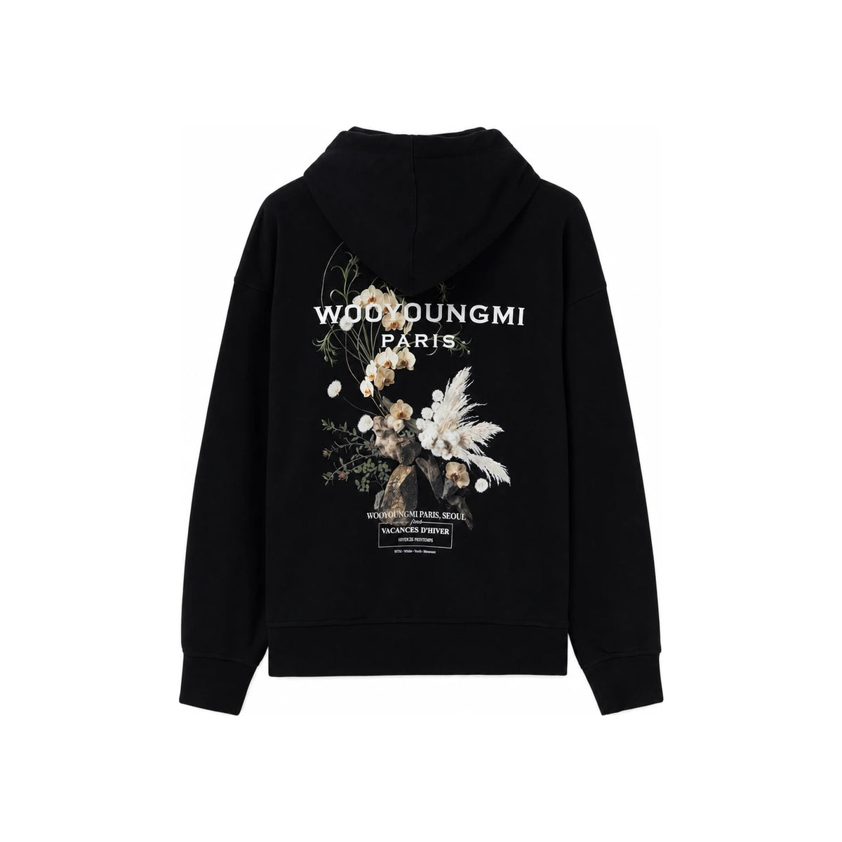 WOOYOUNGMI Flower Back Logo Sweat Men's Hoodie W263TS36 741B