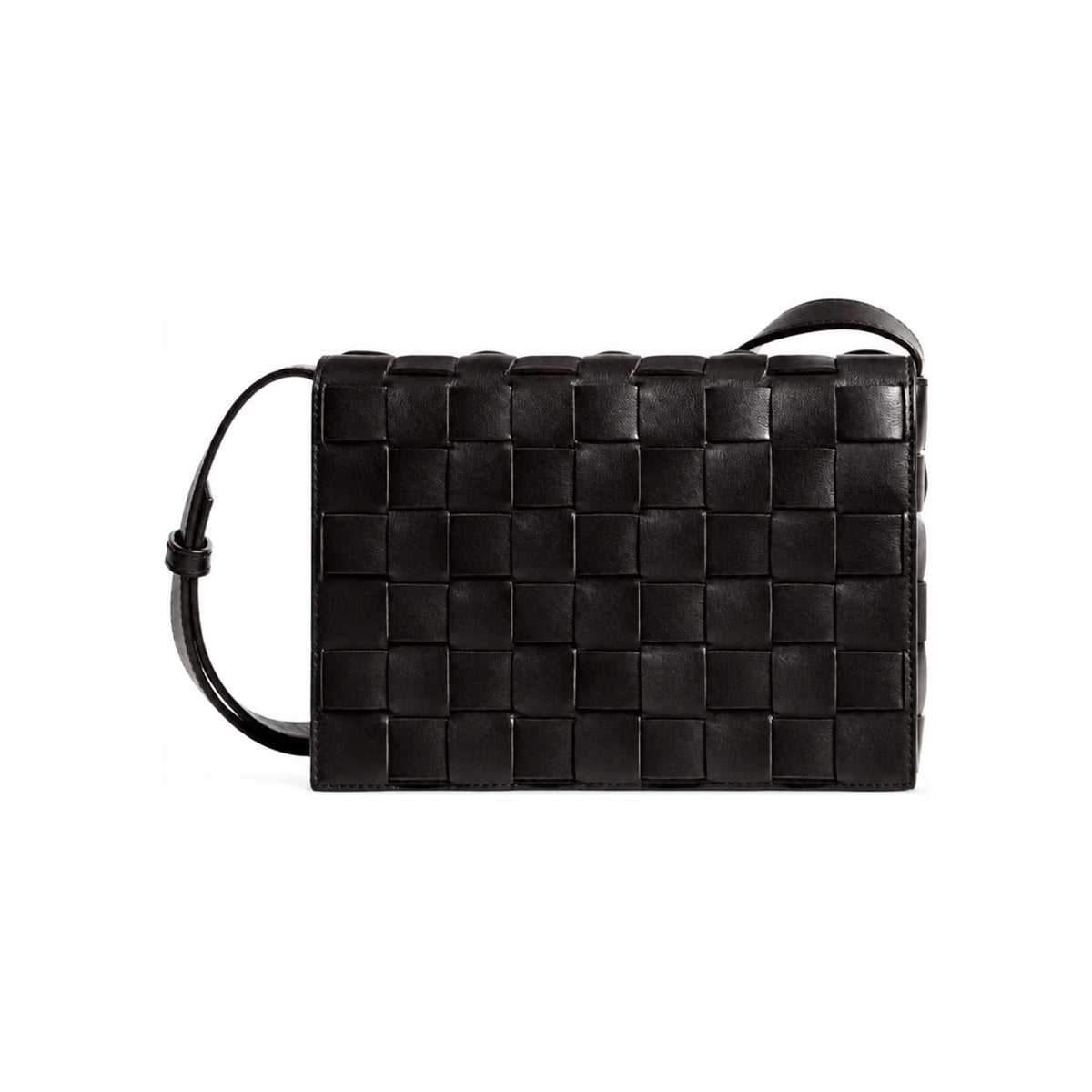 Bottega Veneta Black Leather Crossbody Bag