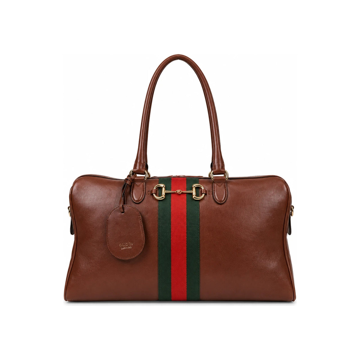 GUCCI Leather Shoulder Bag Brown