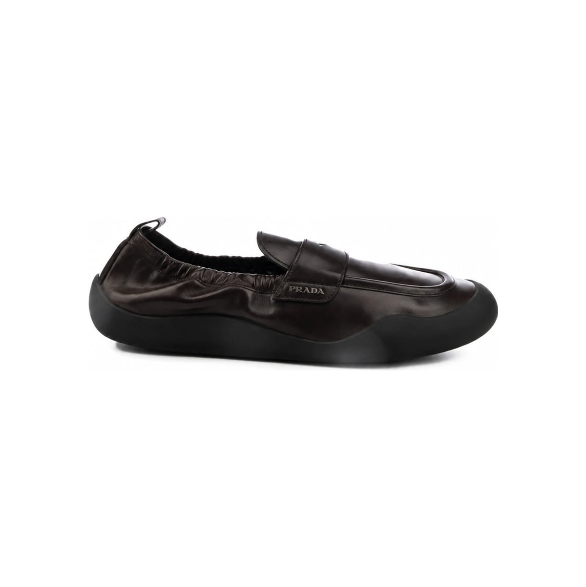 PRADA Black Leather Speedlock Men's Loafers