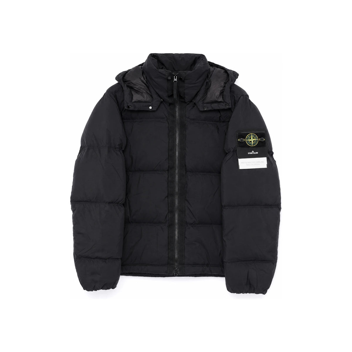 STONE ISLAND Detachable Hood Down Jacket Black Men’s