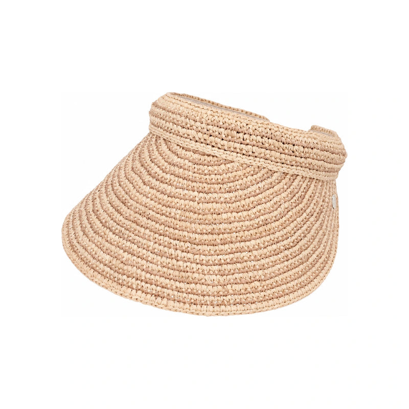 HELEN KAMINSKI Natural Raffia Visor Sun Cap for Women HAT 52242