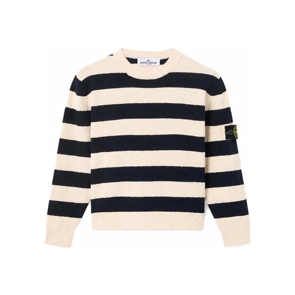 STONE ISLAND Women’s Striped Terry Patch Sweatshirt Nav L1S165100011 S0M11 V0028