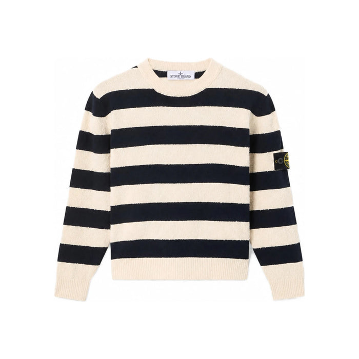 STONE ISLAND Women’s Striped Terry Patch Sweatshirt Nav L1S165100011 S0M11 V0028